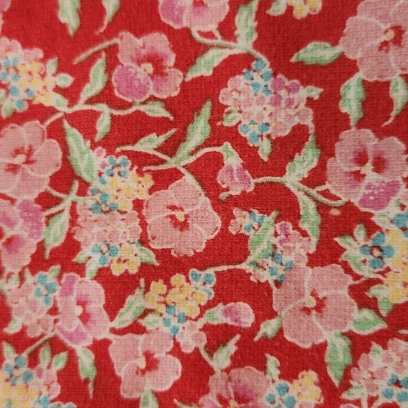 Janie Jack Red and Pink Floral Sleeveless Dress Size Small - Picture 3 of 10